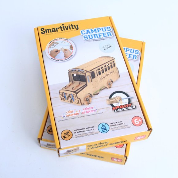 KIDS | 2 Smartivity® Stem Wheels DIY Campus Surfer Bus Learning Activity Set NEW - Picture 2 of 10